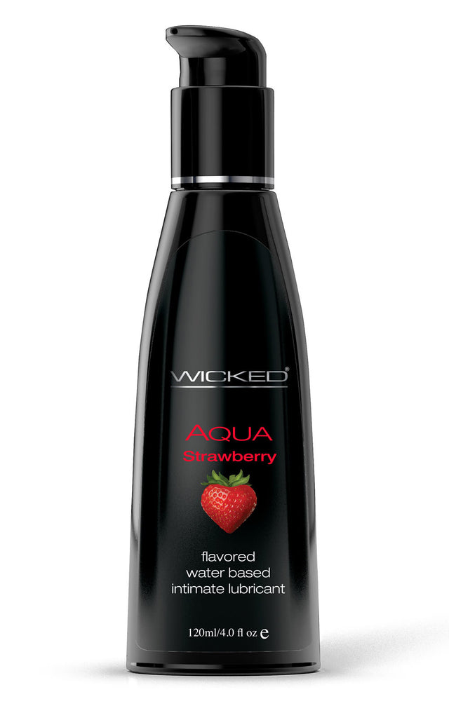 Aqua Strawberry Flavored Water Based Intimate Lubricant - 4 Fl. Oz.