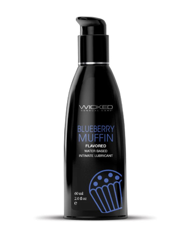 Aqua Blueberry Muffin Flavored Water Based Intimate Lubricant - 2 Fl. Oz.