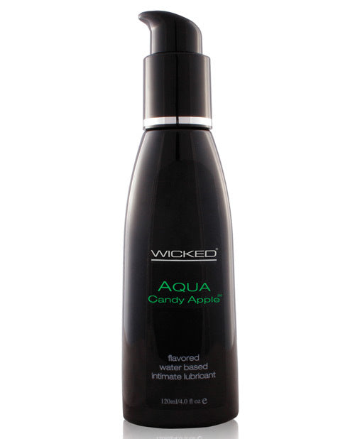 Wicked Sensual Care Aqua Water Based Lubricant - 4 oz Candy Apple