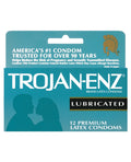 Trojan Enz Lubricated Condoms - Box of 12