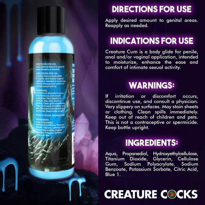 Creature Cum Blue Water-Based Lubricant 8oz