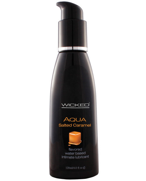 Wicked Sensual Care Aqua Water Based Lubricant - 4 oz Salted Caramel