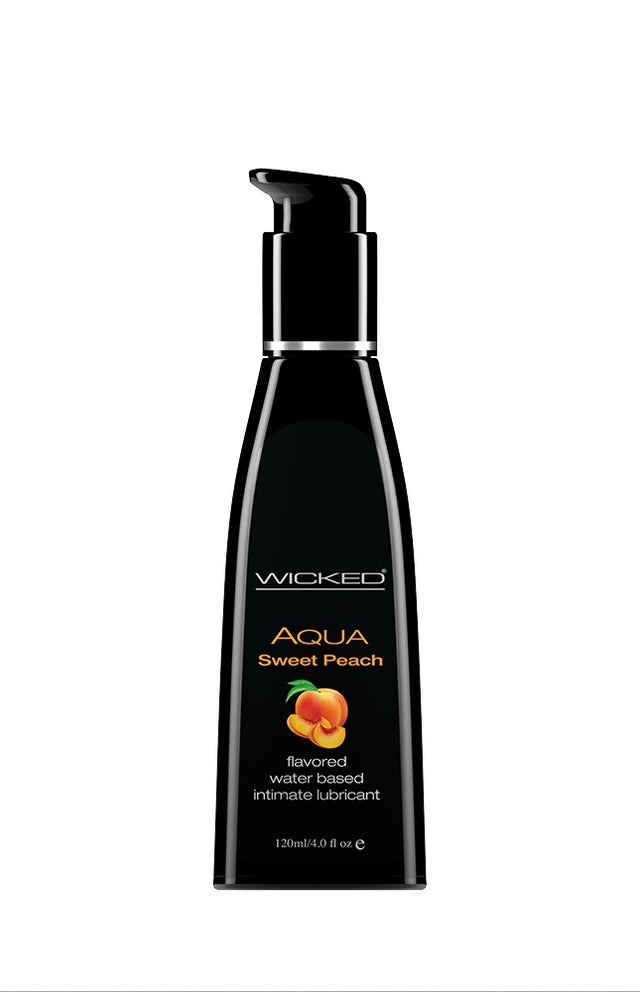 Aqua Sweet Peach Flavored Water Based Intimate Lubricant - 4 Fl. Oz.