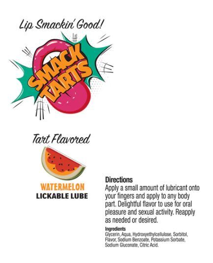 Smack tarts lickable lube sour watermelon 2oz