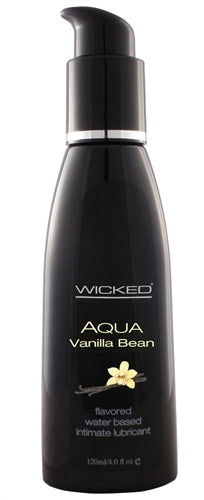 Aqua Vanilla Bean Flavored Water Based Intimate Lubricant - 4 Fl. Oz.