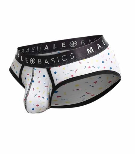 Male basics sexy pouch brief confetti large