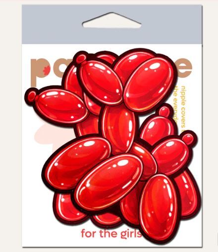 Red ballon animal breast pasties