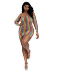 Mini dress with arm warmers rainbow osq