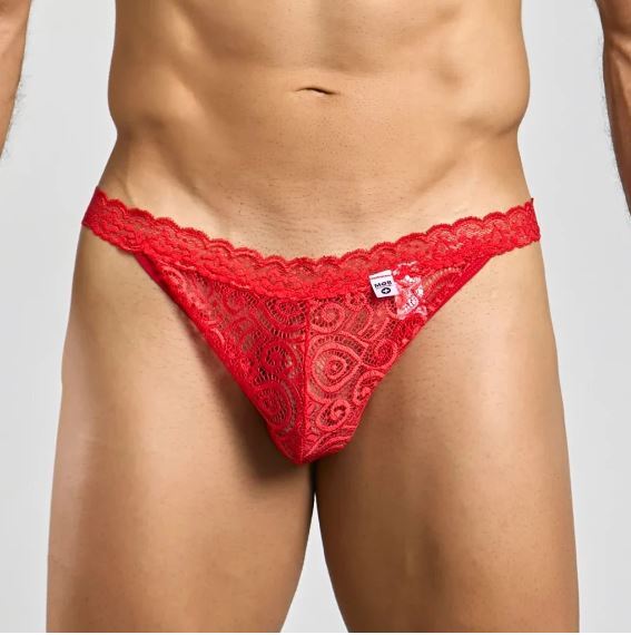 Mob lace jockstrap red l/xl