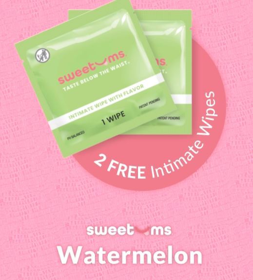 Sweetums flutter thong w/ wipes watermelon 2xl