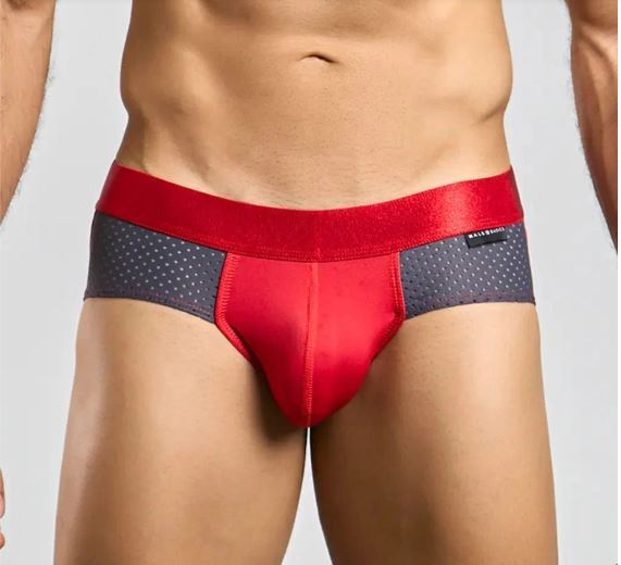 Male basics spot brief gray small