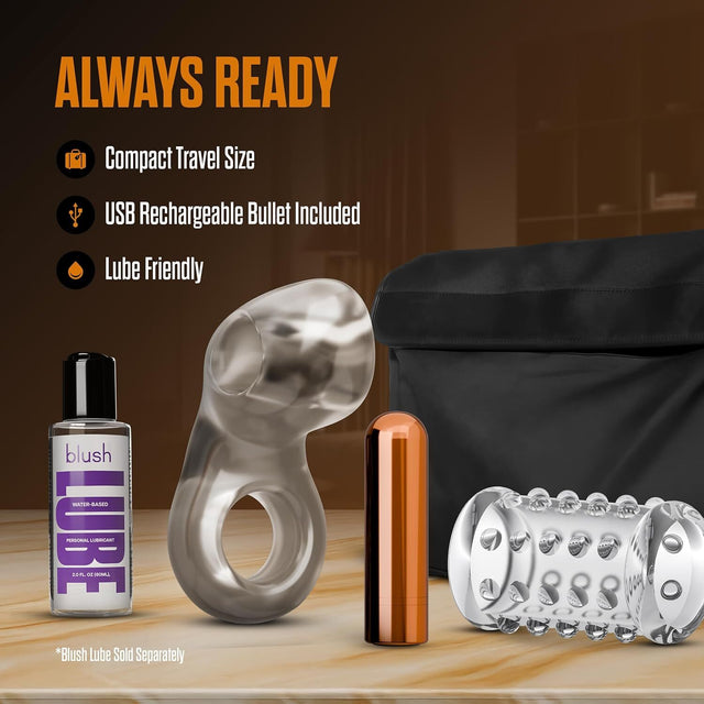 Stay Hard Vibrating Cock Ring Set with Sleeve